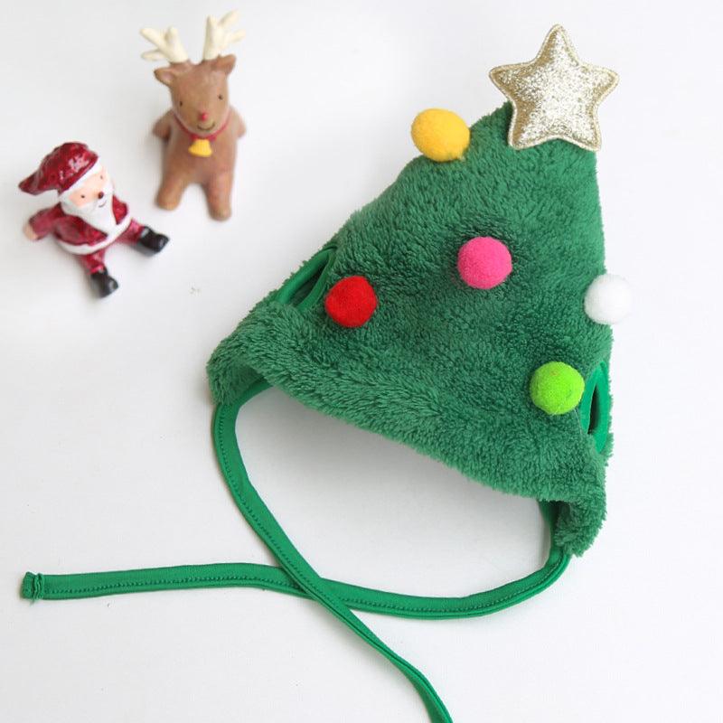 Festive Pet Christmas Hat And Saliva Towel Set - Perfect For Your Furry Friends!